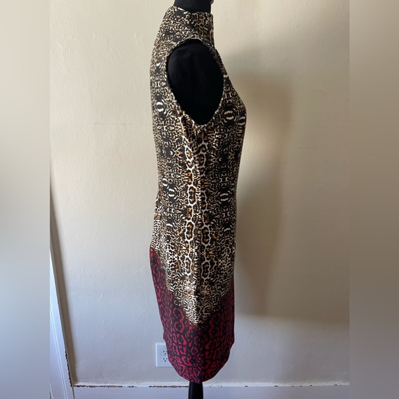 Venus sleeveless animal print turtleneck dress, size M, like new - Picture 4 of 6